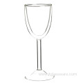 Double Wall Clear Wine Glass Cup